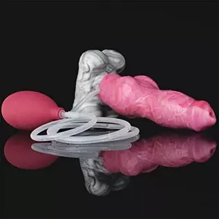 6k Squirting Realistic Dildo Smaller Size 6.9inch, Ejaculation G Spot Dog Dildo Silicone Animal Dildo Wolf Canine Anal Sex Toys 