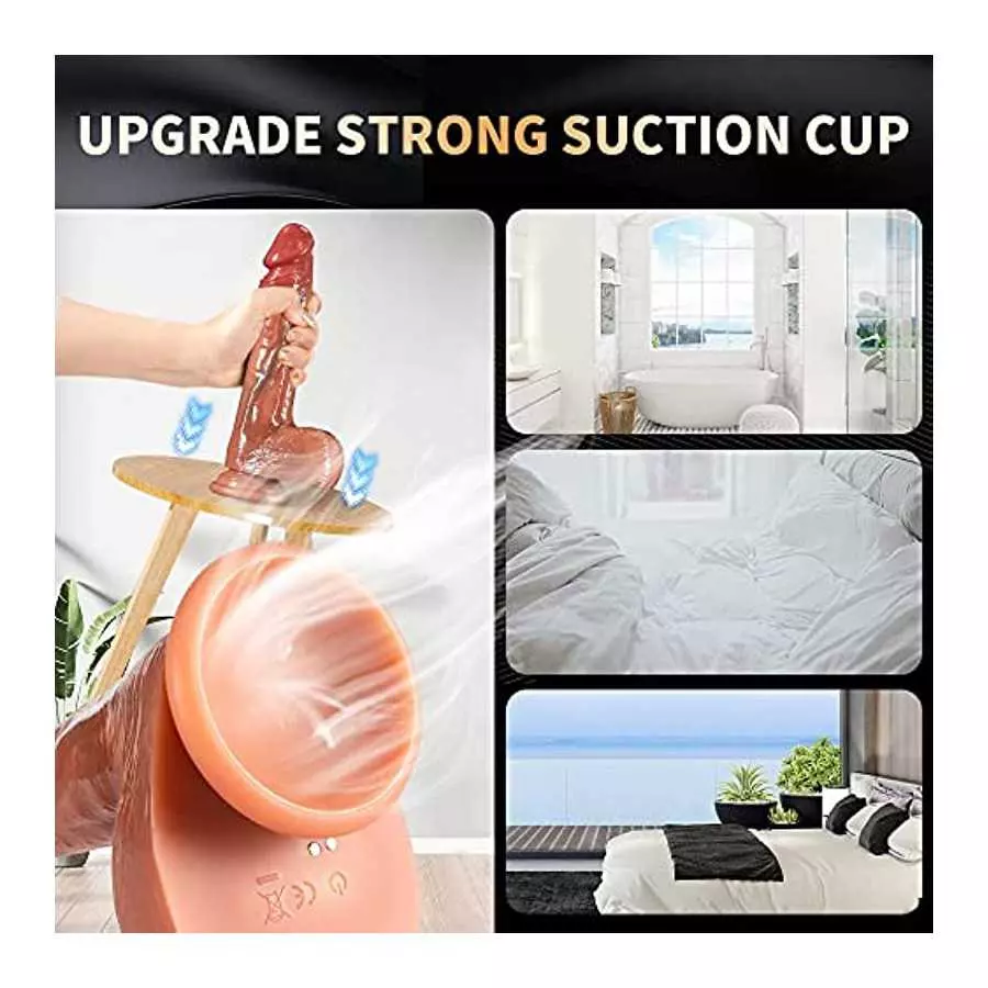 Thrusting Dildo Vibrator Sex Toys for Women, Realistic Dildos Like Real Skin for G-spot Anal Stimulation with 3 Thrusting &5 Vib