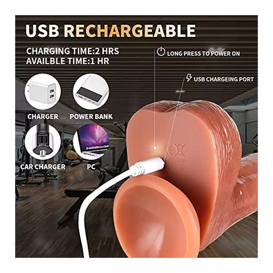 Thrusting Dildo Vibrator Sex Toys for Women, Realistic Dildos Like Real Skin for G-spot Anal Stimulation with 3 Thrusting &5 Vib