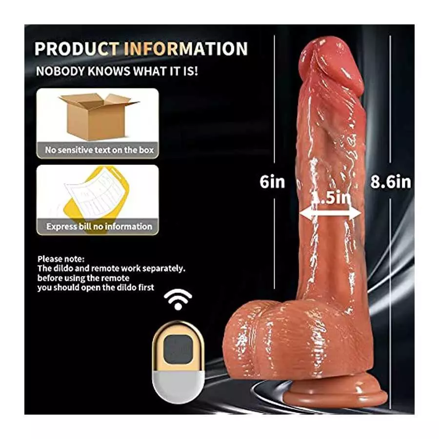 Thrusting Dildo Vibrator Sex Toys for Women, Realistic Dildos Like Real Skin for G-spot Anal Stimulation with 3 Thrusting &5 Vib