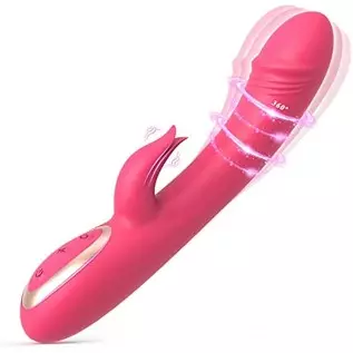 Rabbit Vibrator G Spot Rotating Dildo Vagina Vibrators Clitoral Stimulator, Female Massager with 10 Vibrating 3 Rotating Modes S