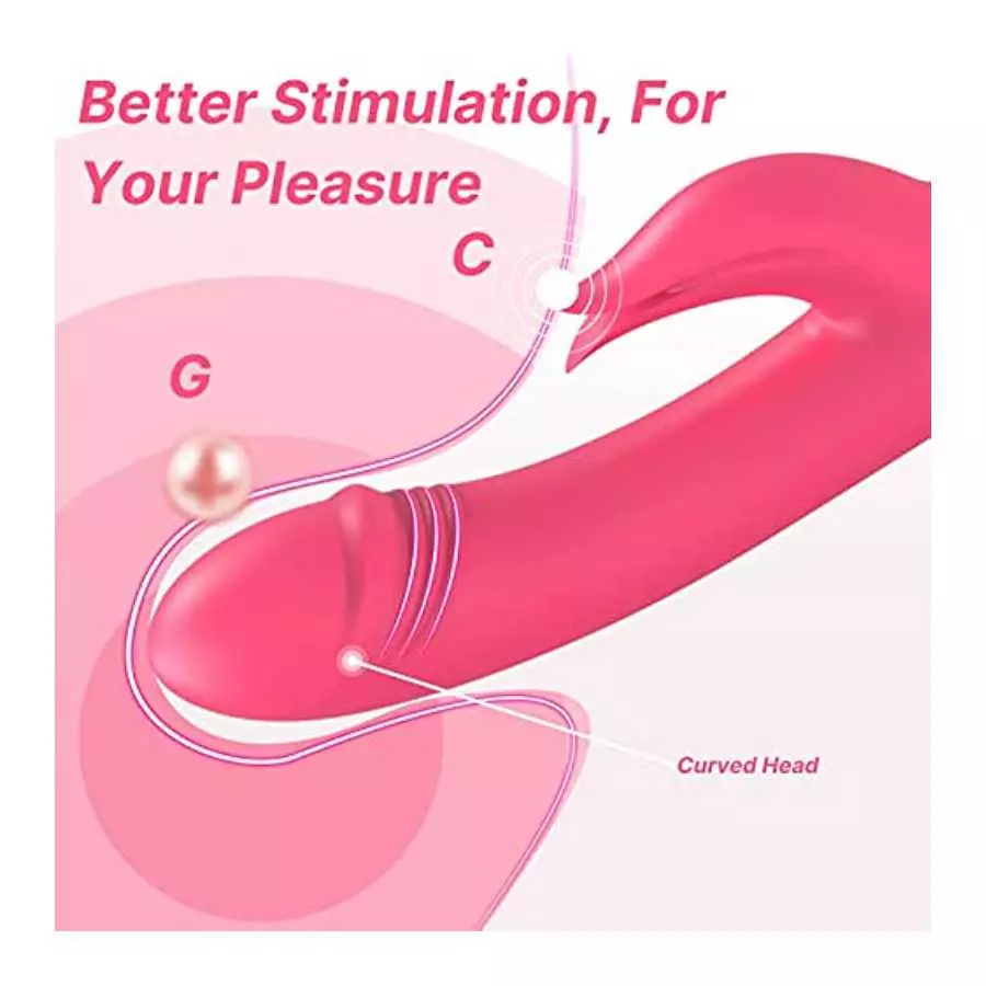 Rabbit Vibrator G Spot Rotating Dildo Vagina Vibrators Clitoral Stimulator, Female Massager with 10 Vibrating 3 Rotating Modes S