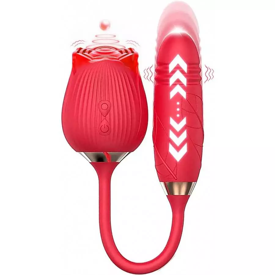 Rose Toy Vibrator for Woman,Clitoral Stimulator Licking Thrusting G Spot Dildo Vibrator with 10 Modes,Rose Adult Sex Toys Games, Rose Toy Vibrator for Woman,Clitoral Stimulator Licking Thrusting G Spot Dildo Vibrator with 10 Modes,Rose Adult Sex Toys Games,