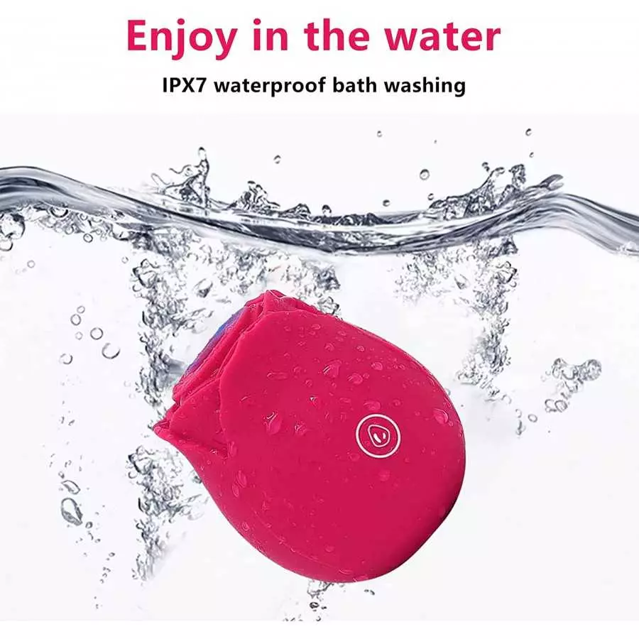 Rose Toy Vibrator for Woman,Clitoral Stimulator Licking Thrusting G Spot Dildo Vibrator with 10 Modes,Rose Adult Sex Toys Games,