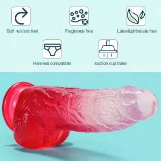 Realistic Dildo 7.8 Inch G Spot Dildo with Suction Cup for Hands-Free Play, Flexible Waterproof Dildo Realistic Penis Adult Sex Realistic Dildo 7.8 Inch G Spot Dildo with Suction Cup for Hands-Free Play, Flexible Waterproof Dildo Realistic Penis Adult Sex