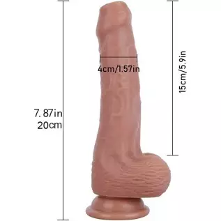 Realistic Dildo 7.87 inch Silicone Dildos Soft Lifelike Dildos with Strong Suction Cup Adult Sex Toys Flesh