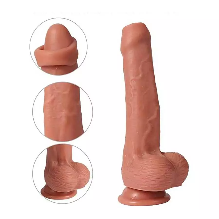 Realistic Dildo 7.87 inch Silicone Dildos Soft Lifelike Dildos with Strong Suction Cup Adult Sex Toys Flesh