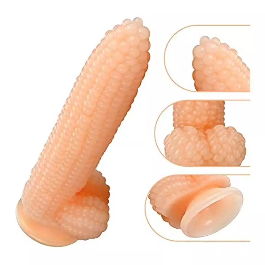 Romi Vegetable Dildo, Adult Sex Toy Big Penis Cock with Suction Cup Big Bumps G Spot Stimulate