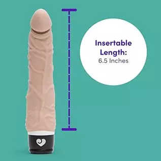 Lovehoney Vibrating Dildo - 6.5 Inch Realistic Dildo - Silicone Multispeed Vibrator for Women - Waterproof - Flesh Pink