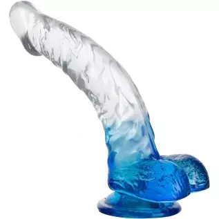 Realistic Jelly Dildo with Suction Cup, Romi Transparent G-spot Dildo for Female Vaginal Stimulator Male Prostate Massage (Trans