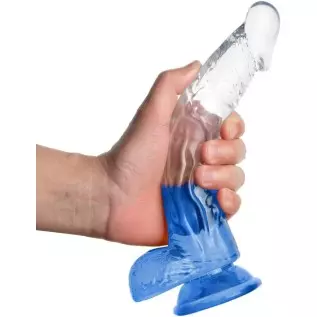 Realistic Jelly Dildo with Suction Cup, Romi Transparent G-spot Dildo for Female Vaginal Stimulator Male Prostate Massage (Trans Realistic Jelly Dildo with Suction Cup, Romi Transparent G-spot Dildo for Female Vaginal Stimulator Male Prostate Massage (Trans