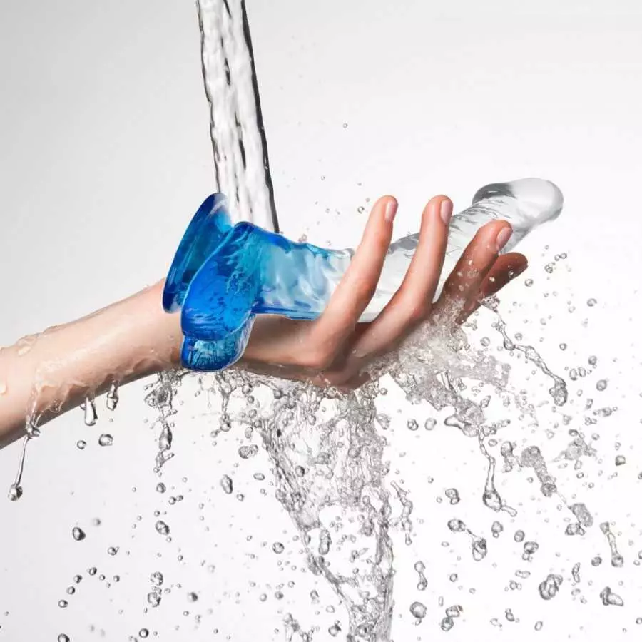 Realistic Jelly Dildo with Suction Cup, Romi Transparent G-spot Dildo for Female Vaginal Stimulator Male Prostate Massage (Trans