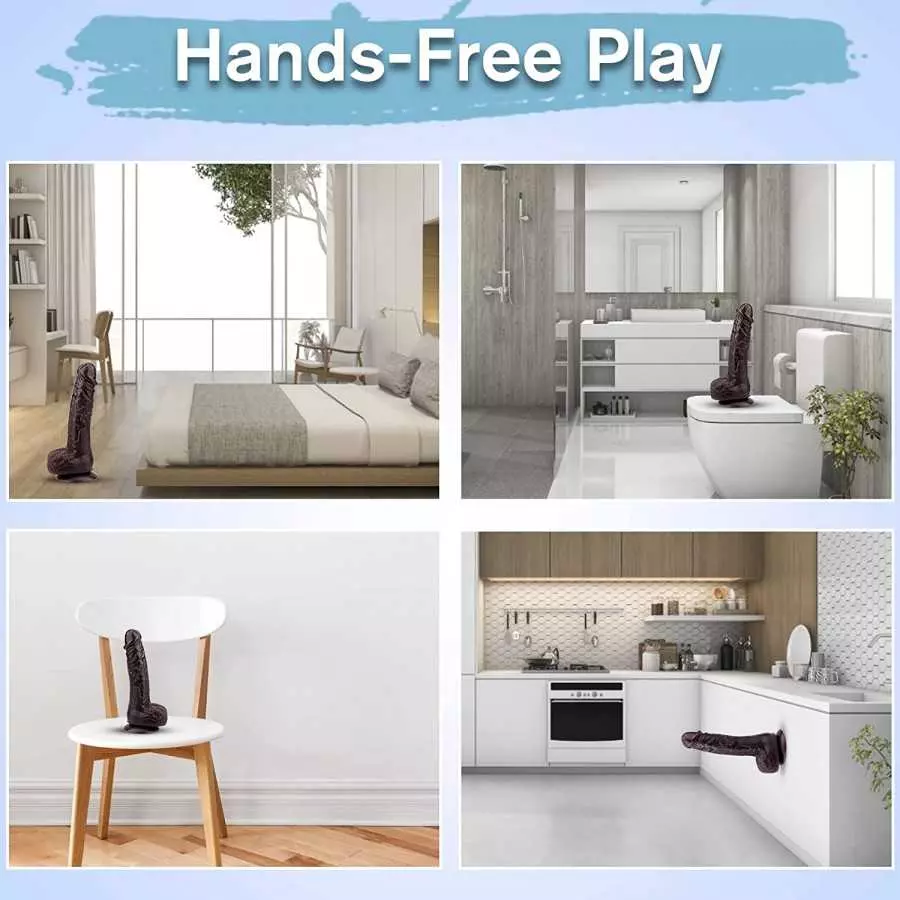 Luminous Realistic G-spot Dildos for Women - 7 Inch Jelly Penis Dong with Lifelike Glans Veins Testicles & Hands-Free Suction Cu