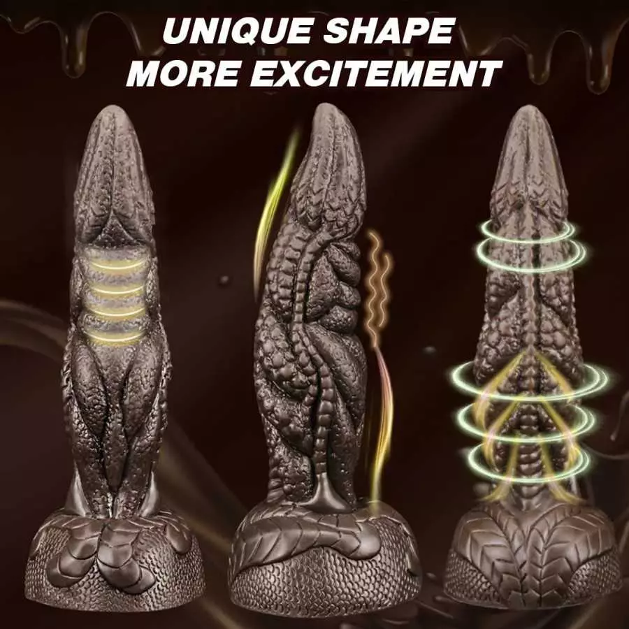 8.1in Monster Realistic Dildo with Strong Suction Cup, Leyuto Basilisk Silicone Dildo Flexible Dragon Anal Dildos for Women & Me