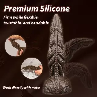 8.1in Monster Realistic Dildo with Strong Suction Cup, Leyuto Basilisk Silicone Dildo Flexible Dragon Anal Dildos for Women & Me