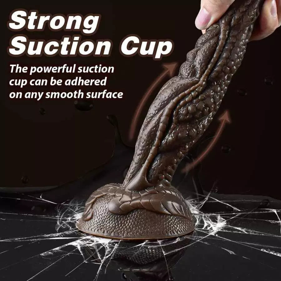 8.1in Monster Realistic Dildo with Strong Suction Cup, Leyuto Basilisk Silicone Dildo Flexible Dragon Anal Dildos for Women & Me