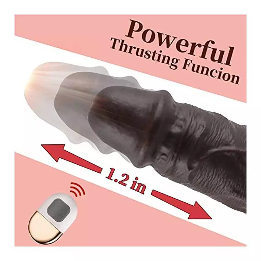 8.8" Thrusting Dildo Vibrator for Women-Huge Realistic Vibrating Dildo with 3 Powerful Thrusting & 5 Vibration, Silicone Penis G