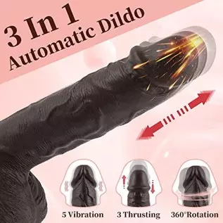 8.8" Thrusting Dildo Vibrator for Women-Huge Realistic Vibrating Dildo with 3 Powerful Thrusting & 5 Vibration, Silicone Penis G