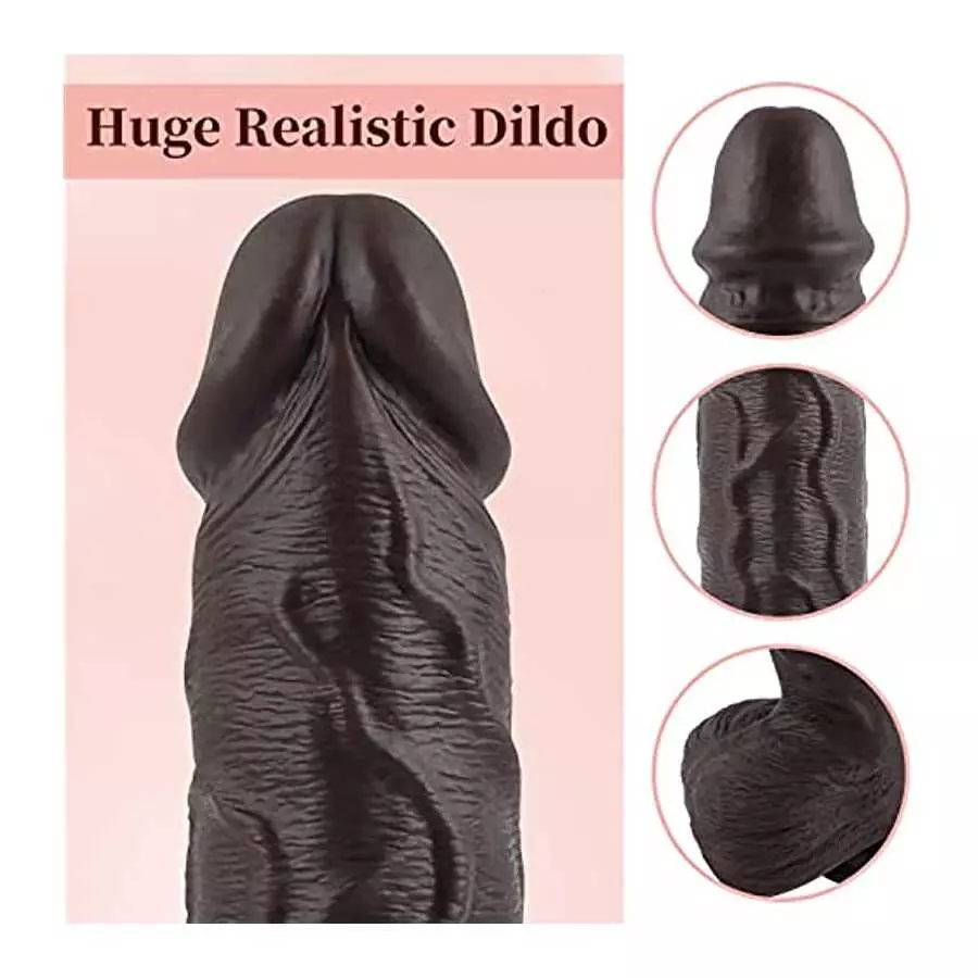 8.8" Thrusting Dildo Vibrator for Women-Huge Realistic Vibrating Dildo with 3 Powerful Thrusting & 5 Vibration, Silicone Penis G