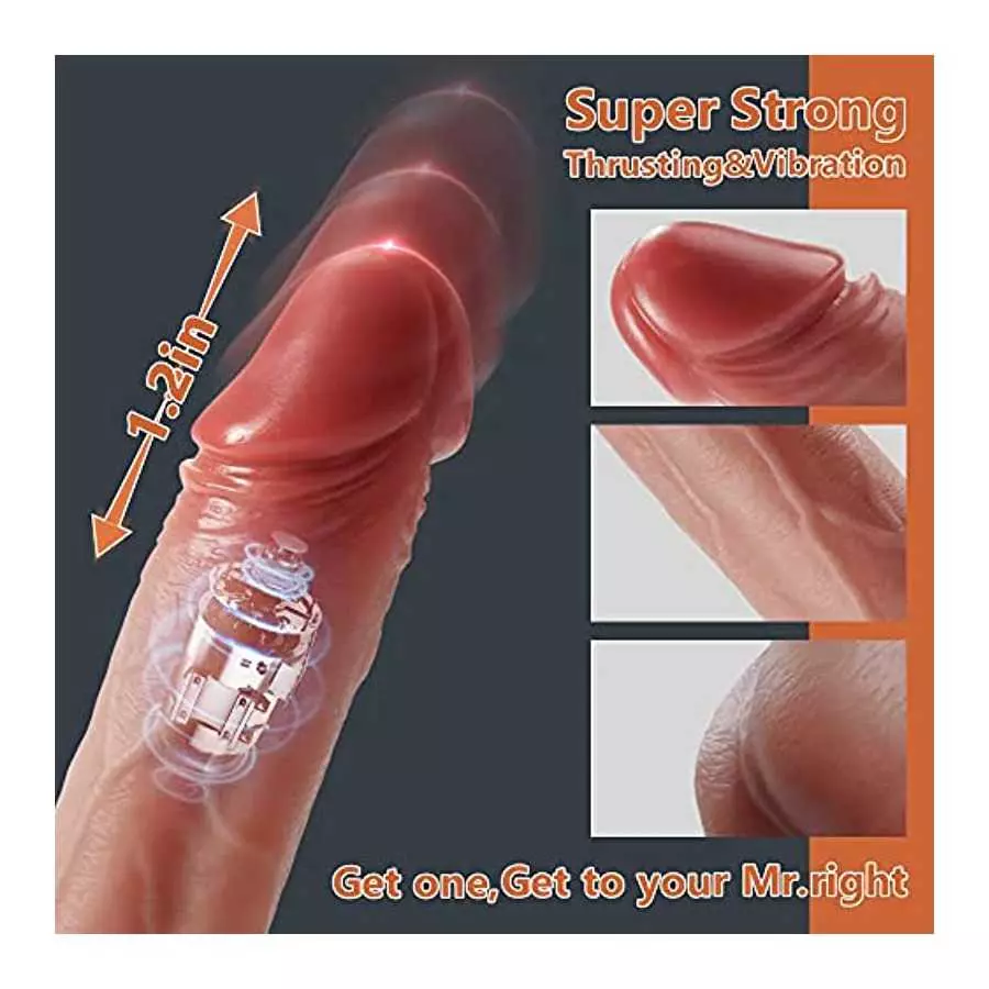 SHEHEME Thrusting Dildo Vibrator Sex Toy for Women,9 inch Realistic Dildo for G-spot with APP Control,9 Thrusting&Rotating &Vibr