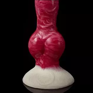 Realistic Dog Dildo with Knot, 8.26 inches Anal Dildo Pink Silicone Adult Toy Lifelike Animal Dildo for Women and Men Gay Lesbia