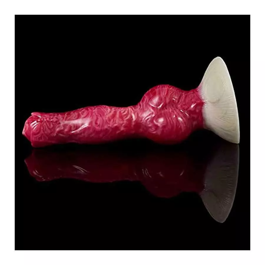 Realistic Dog Dildo with Knot, 8.26 inches Anal Dildo Pink Silicone Adult Toy Lifelike Animal Dildo for Women and Men Gay Lesbia