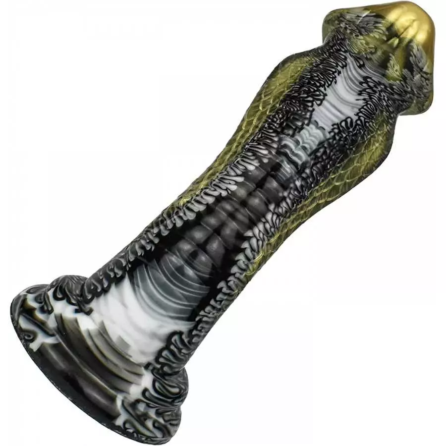Realistic Dildo Thick Fantasy Silicone Dildo with Suction Cup for Hands-Free Play, Monster Dragon Dildo Animal Anal Plug for Pro