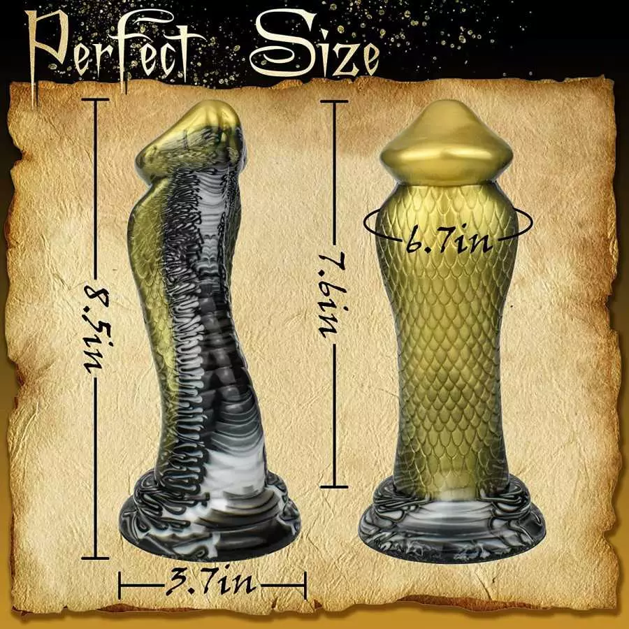 Realistic Dildo Thick Fantasy Silicone Dildo with Suction Cup for Hands-Free Play, Monster Dragon Dildo Animal Anal Plug for Pro