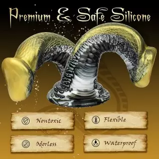 Realistic Dildo Thick Fantasy Silicone Dildo with Suction Cup for Hands-Free Play, Monster Dragon Dildo Animal Anal Plug for Pro