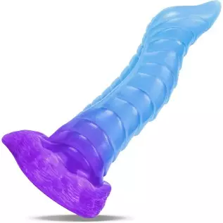 7.7in Flexible Silicone G-spot Dildo Fantasy Realistic Dildo with Strong Suction Cup, 「Jinn」Monster Butt Plug Dragon Dildos for