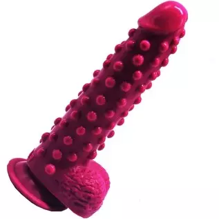 FAAK Silicone Bumpy Style Dildo G-Spot Novelties Female Masturbator Soft Flexible Adult Toy Dildo with Suction Base Waterproof