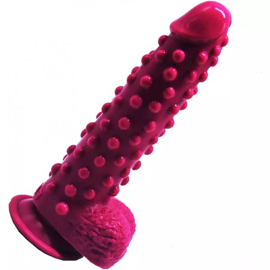 FAAK Silicone Bumpy Style Dildo G-Spot Novelties Female Masturbator Soft Flexible Adult Toy Dildo with Suction Base Waterproof