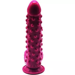 FAAK Silicone Bumpy Style Dildo G-Spot Novelties Female Masturbator Soft Flexible Adult Toy Dildo with Suction Base Waterproof