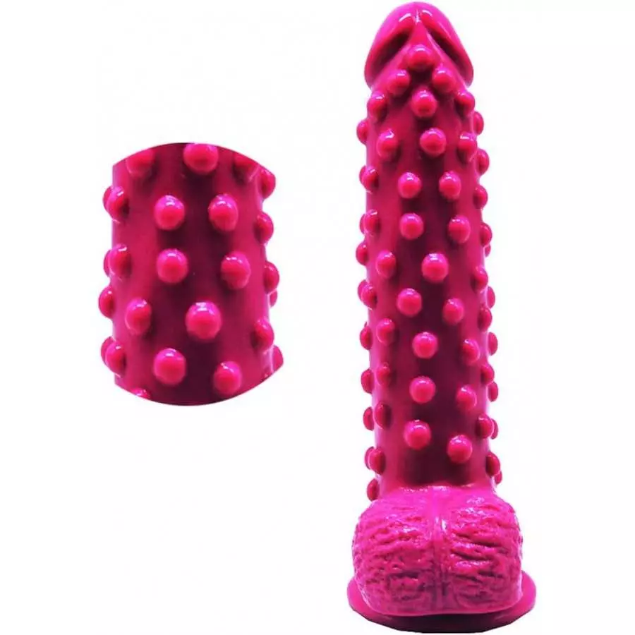 FAAK Silicone Bumpy Style Dildo G-Spot Novelties Female Masturbator Soft Flexible Adult Toy Dildo with Suction Base Waterproof