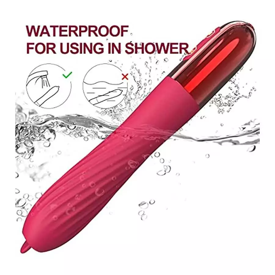 Bullet Vibrator Sex Toys for Women,G Spot Vibrator Clitoral Stimulator 10 Vibration Pattern Licking Vibrating Tongue Rose Toy,Di