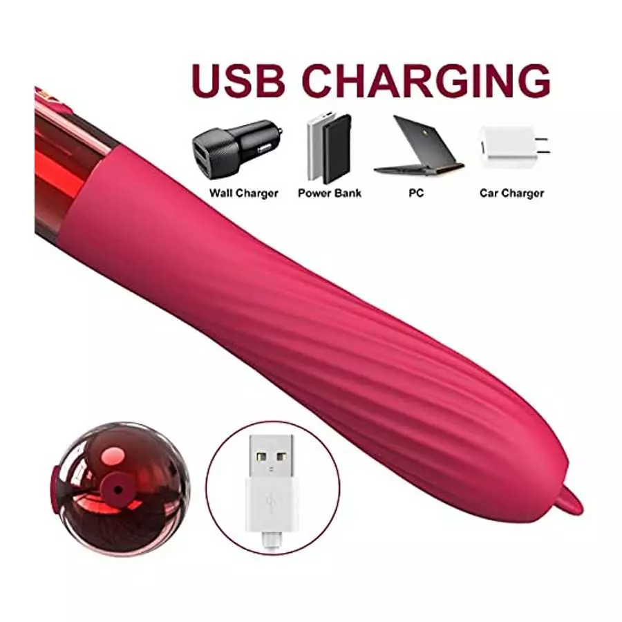 Bullet Vibrator Sex Toys for Women,G Spot Vibrator Clitoral Stimulator 10 Vibration Pattern Licking Vibrating Tongue Rose Toy,Di