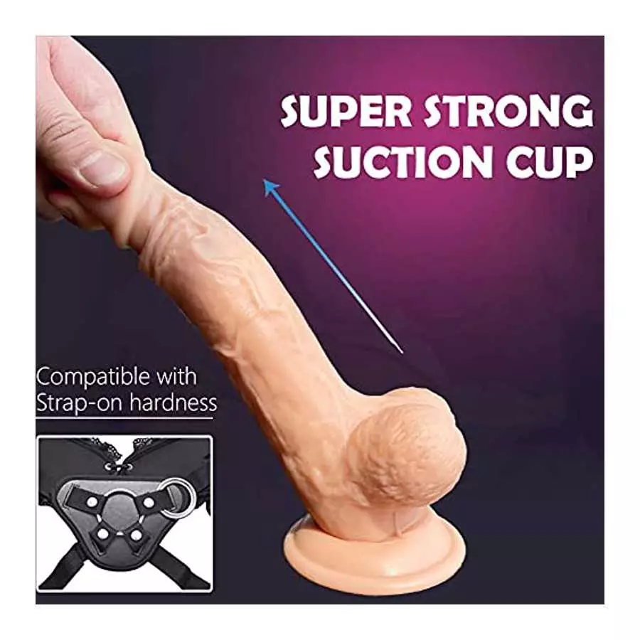 Rotating Realistic Dildo Vibrator with Suction Cup,SHIJI Liquid Silicone Vibrating Dildo with 10 Speeds & Boost Mode,8 Inch G Sp