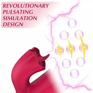 Thrusting Dildo Rabbit Vibrator for Women, Vibrator Adult Sensory Toys G Spot Sex Toy with 10 Telescopic & 10 Tongue Licking Mod