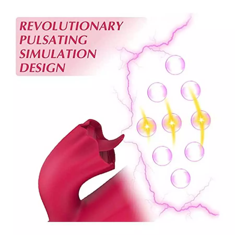 Thrusting Dildo Rabbit Vibrator for Women, Vibrator Adult Sensory Toys G Spot Sex Toy with 10 Telescopic & 10 Tongue Licking Mod