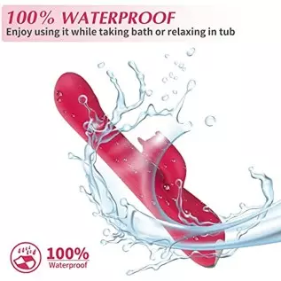 Thrusting Dildo Rabbit Vibrator for Women, Vibrator Adult Sensory Toys G Spot Sex Toy with 10 Telescopic & 10 Tongue Licking Mod