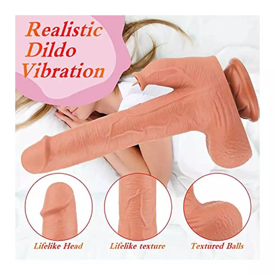 8 Inch Thrusting Dildo Vibrator Sex Toy for Couple Realistic Vibrating Dildo Fake Penis with Suction Cup Heated Dildo APP Remote