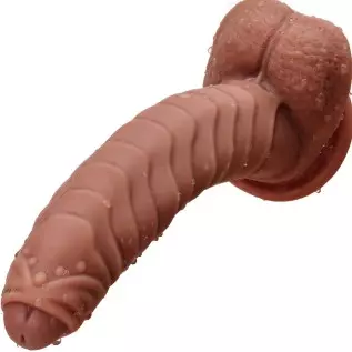 Realistic G-spot Dildo 9.05 inch Ribbed Penis Double Density Cock with Strong Suction Cup & Raised Nubs Silicone Prostate Massag