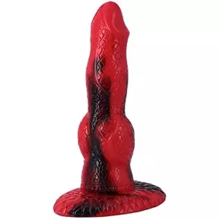 8.26 inches Silicone Big Realistic Dragon Dildo with Half Dog Half Human Knot Dildo with Suction Cup, Thick Butt Plug Anal Toys