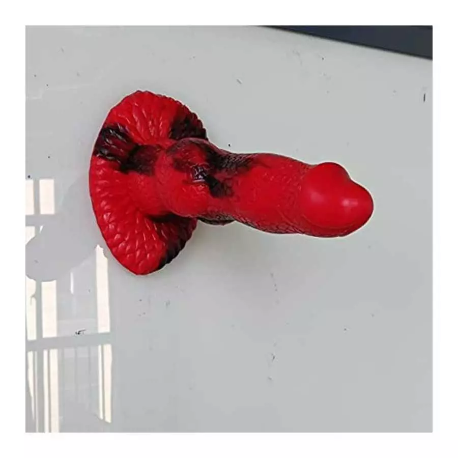 8.26 inches Silicone Big Realistic Dragon Dildo with Half Dog Half Human Knot Dildo with Suction Cup, Thick Butt Plug Anal Toys