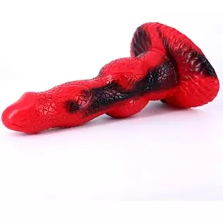 8.26 inches Silicone Big Realistic Dragon Dildo with Half Dog Half Human Knot Dildo with Suction Cup, Thick Butt Plug Anal Toys