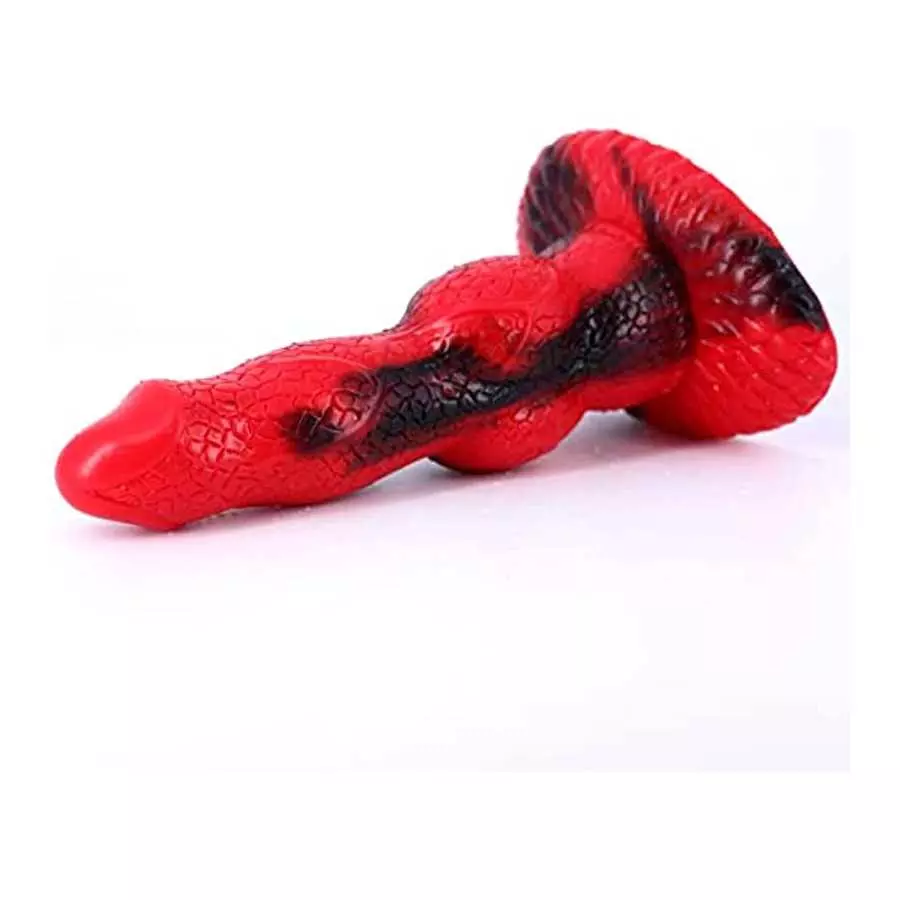 8.26 inches Silicone Big Realistic Dragon Dildo with Half Dog Half Human Knot Dildo with Suction Cup, Thick Butt Plug Anal Toys