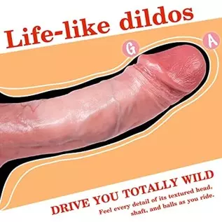 8.46 Inch Realistic Big Dildo for Women, Soft Anal Dildos with Suction Cup for Hands-Free Play, Body-Safe Material Dildo Adult S