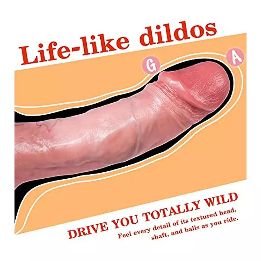 8.46 Inch Realistic Big Dildo for Women, Soft Anal Dildos with Suction Cup for Hands-Free Play, Body-Safe Material Dildo Adult S