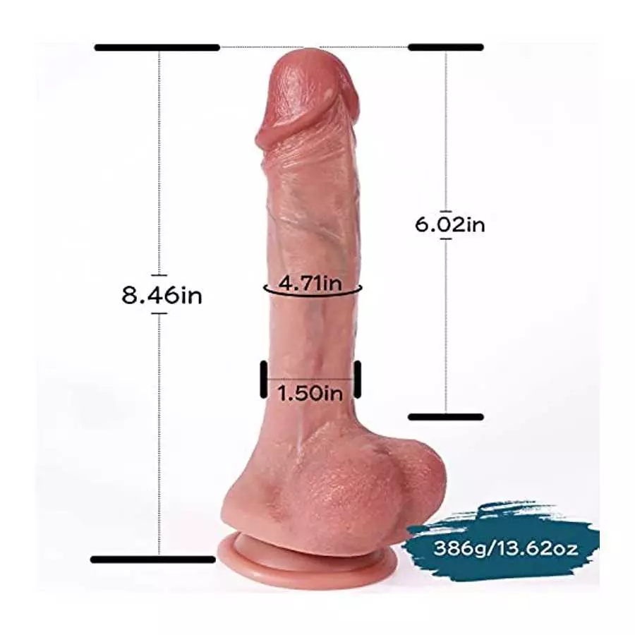 8.46 Inch Realistic Big Dildo for Women, Soft Anal Dildos with Suction Cup for Hands-Free Play, Body-Safe Material Dildo Adult S