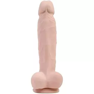 Adam's True Feel Rechargeable Dildo with Wireless Remote Control - Beige